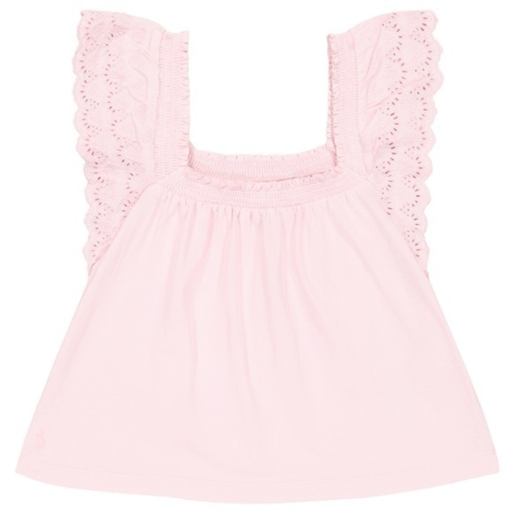 POLO RALPH LAUREN kids Embroidered cotton top